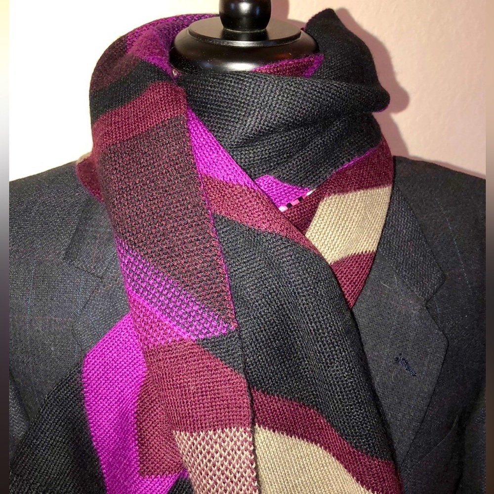 Missoni wool blend purple scarf
